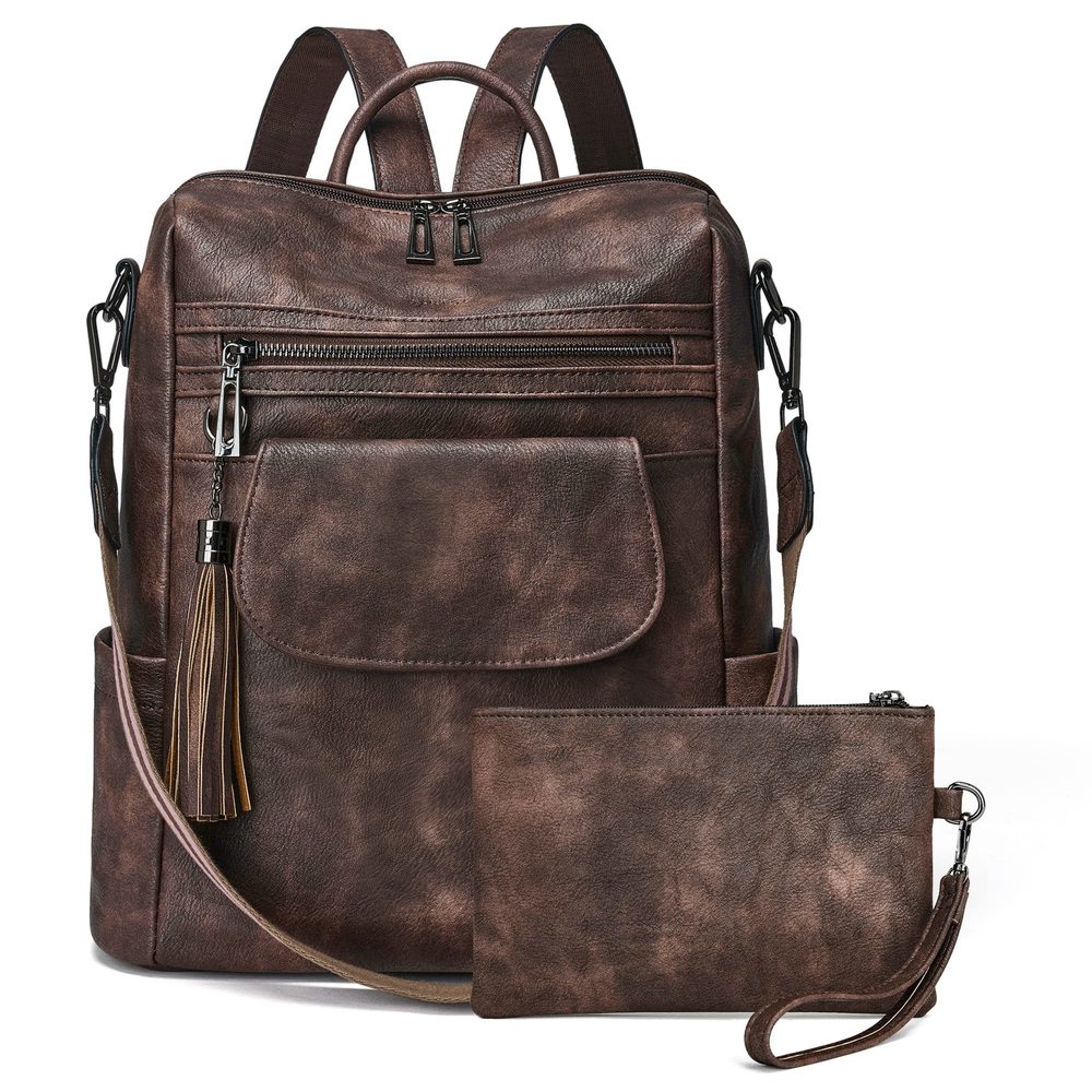 Leather Backpack Purse for Women Fashion Designer Ladies Shoulder Bags😹